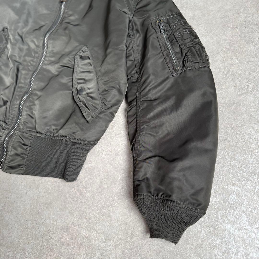 90s USA製 ALPHA \"GROUND CREW\" MA-1 MA1 XS