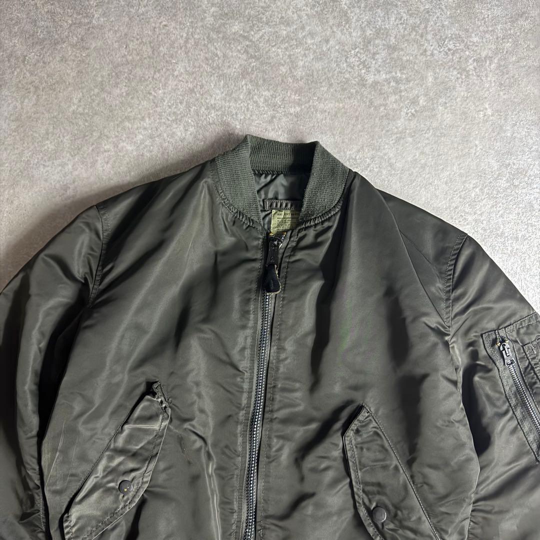 90s USA製 ALPHA \"GROUND CREW\" MA-1 MA1 XS