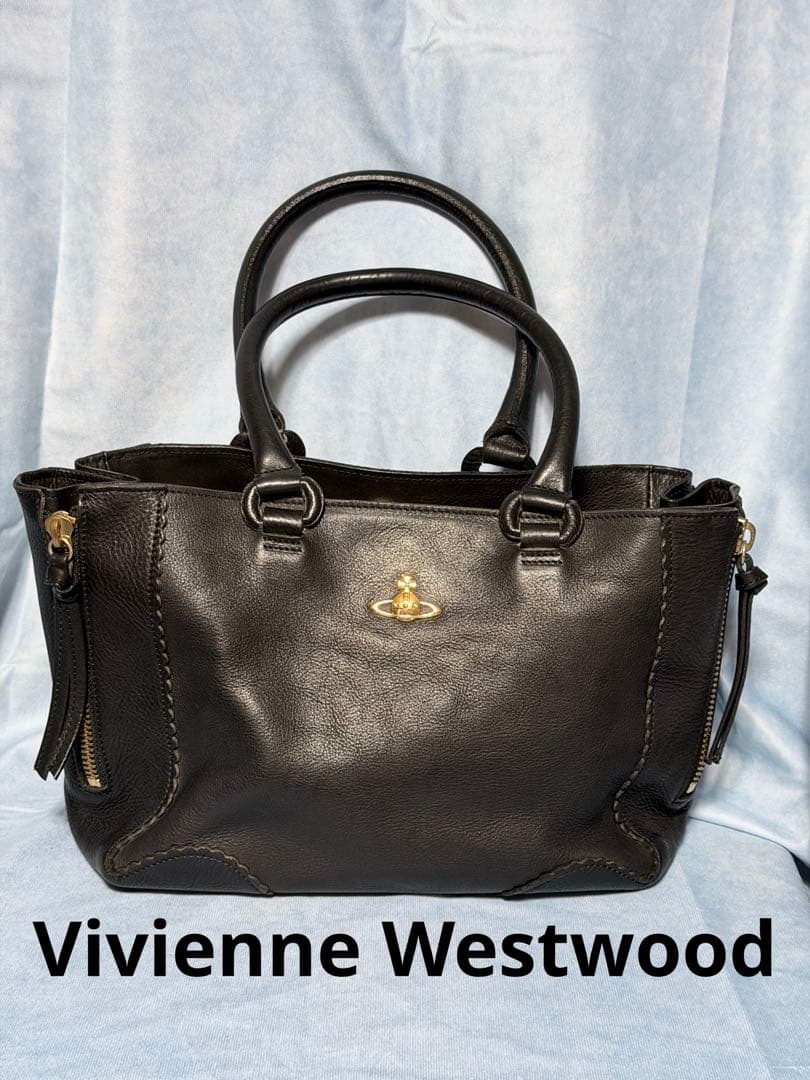 Vivienne Westwood レザーショルダーバッグ 黒