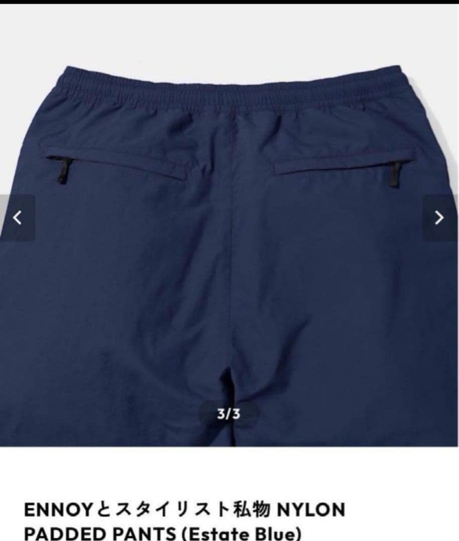 エンノイENNOY 2024シャカシャカ NYLON PADDED PANTS