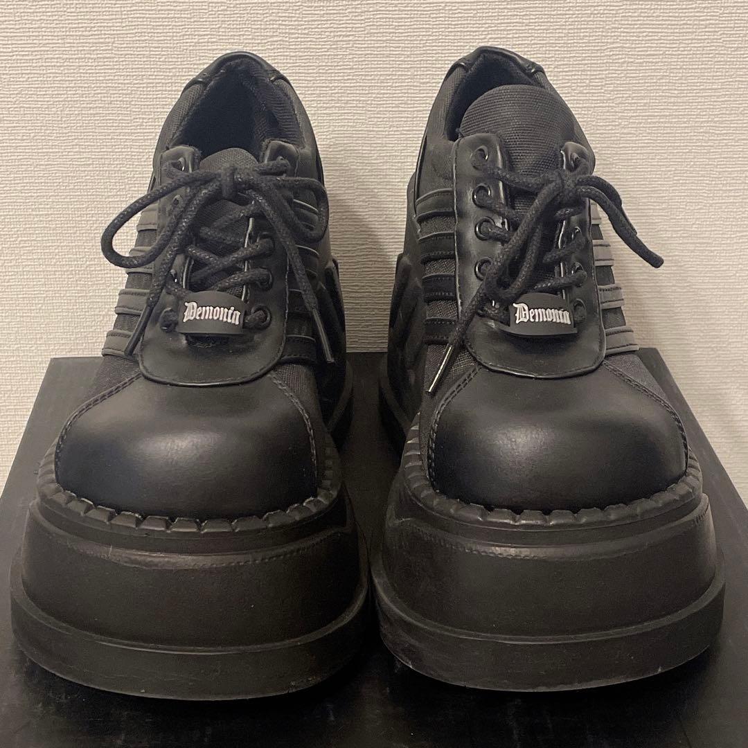 デモニア　Demonia ブラック 厚底スニーカー24cm