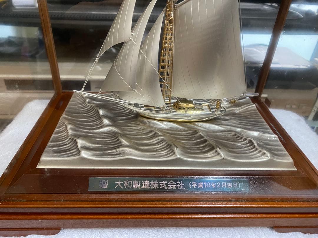 ヨットTAKEHIKO　SILVER985刻印　銀製ヨット　銀製　ケース付き