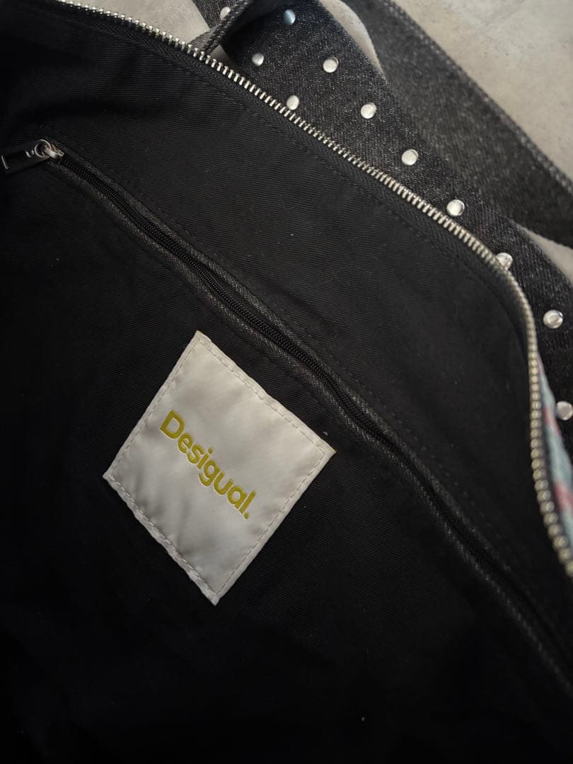 desigualミディアムグラフィティバッグ デニムショルダーバッグ