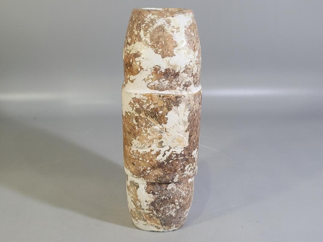 中国 砡石刻 饕餮紋 祭飾 DT742