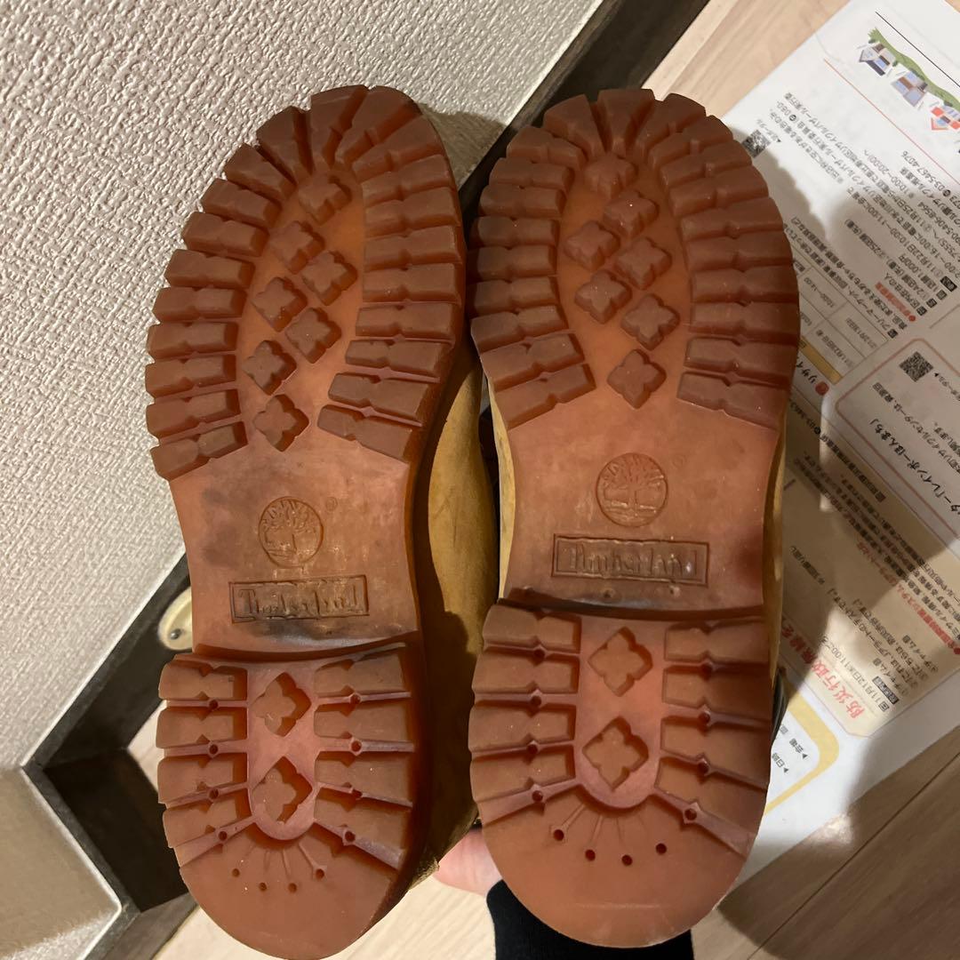 Timberland 防水ベージュレザー ワークブーツ