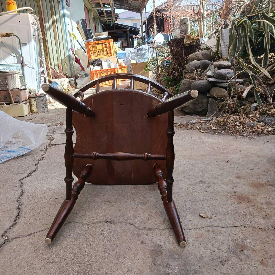 ⑤かしわ 木製チェア ダイニングチェア レトロ ヴィンテージ