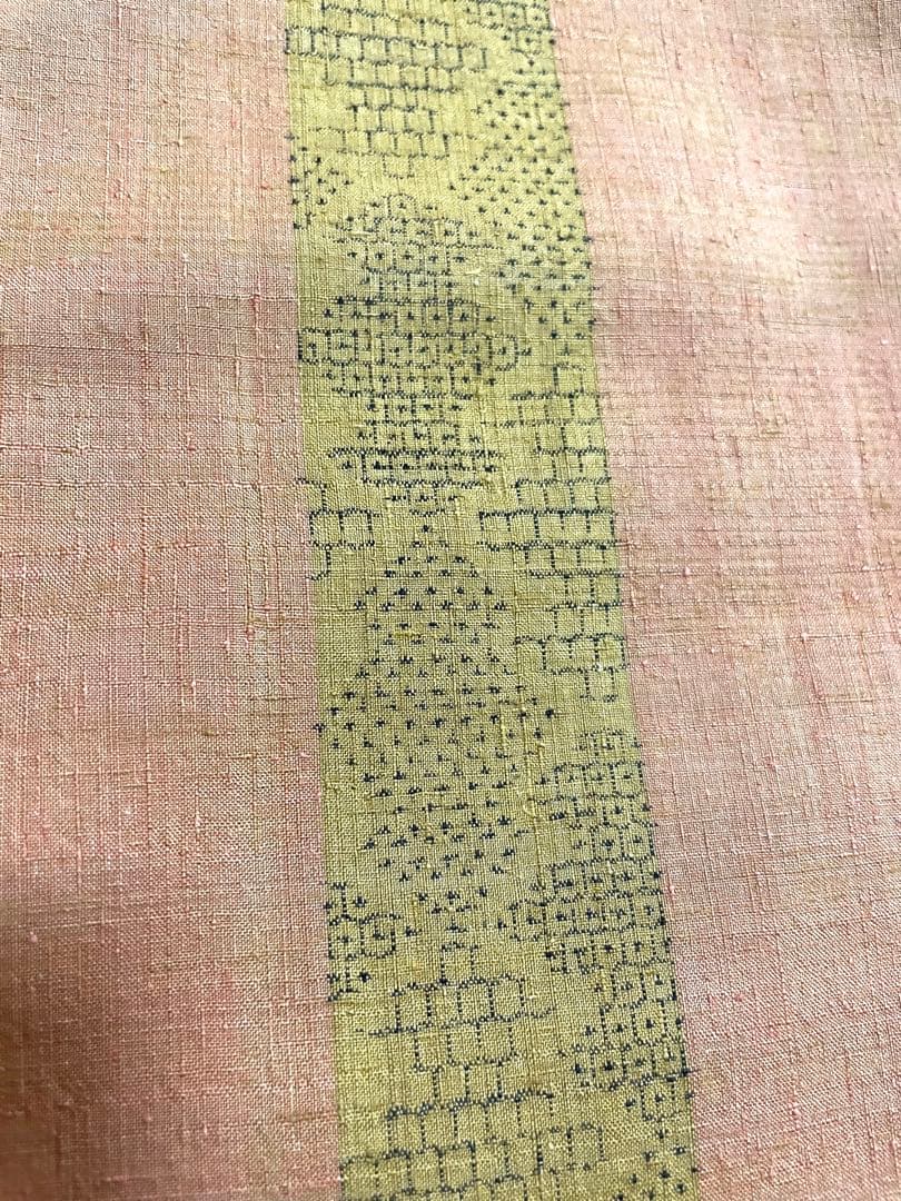 ぴよ 重要無形文化財 本場結城紬 珍色 110亀甲 証紙