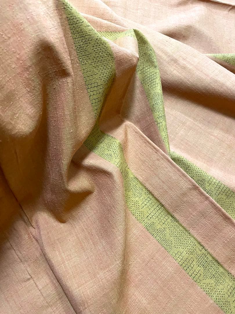 ぴよ 重要無形文化財 本場結城紬 珍色 110亀甲 証紙