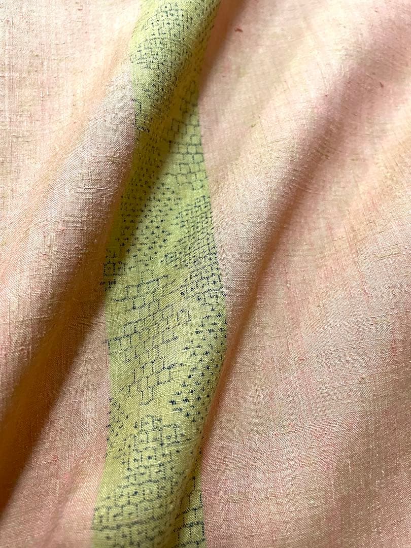 ぴよ 重要無形文化財 本場結城紬 珍色 110亀甲 証紙