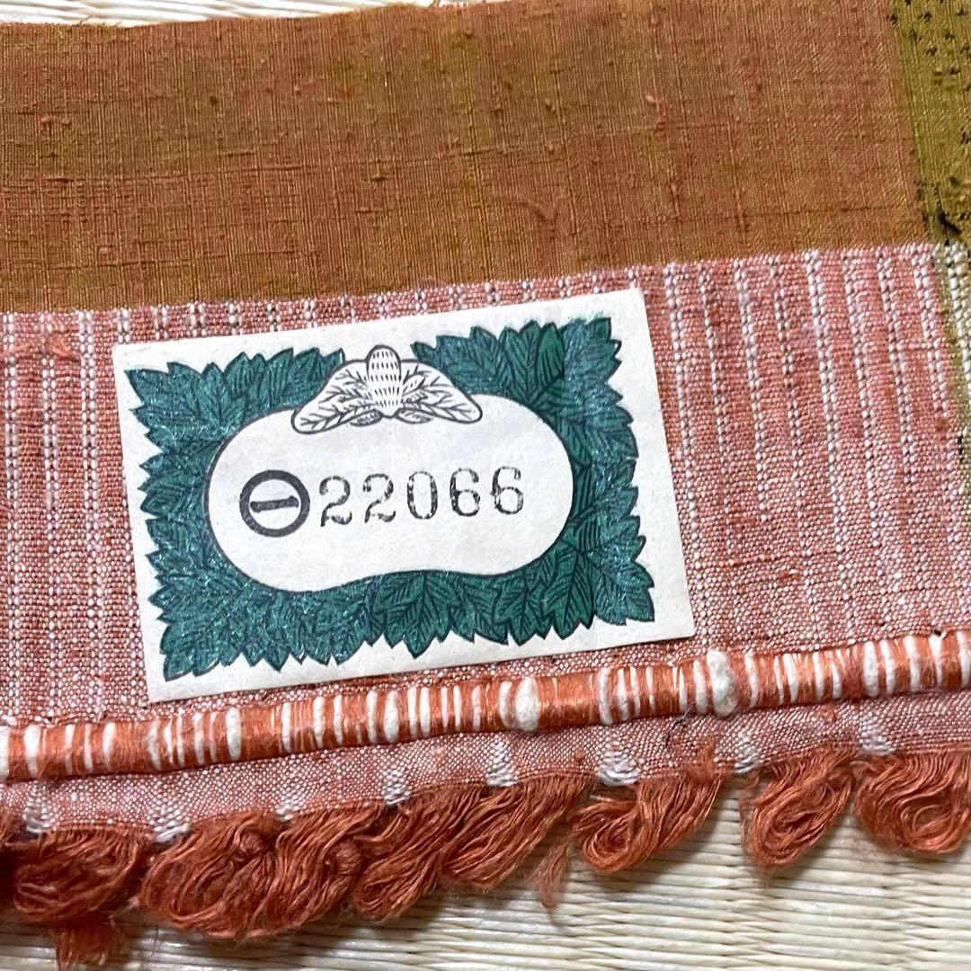 ぴよ 重要無形文化財 本場結城紬 珍色 110亀甲 証紙