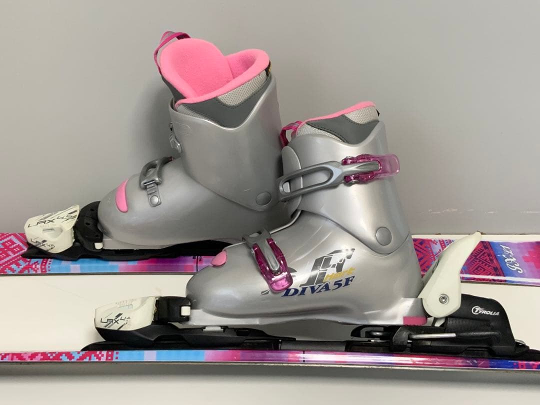 ジュニアスキー　4点セット　BXB 板118cm／ブーツ21〜21.5cm