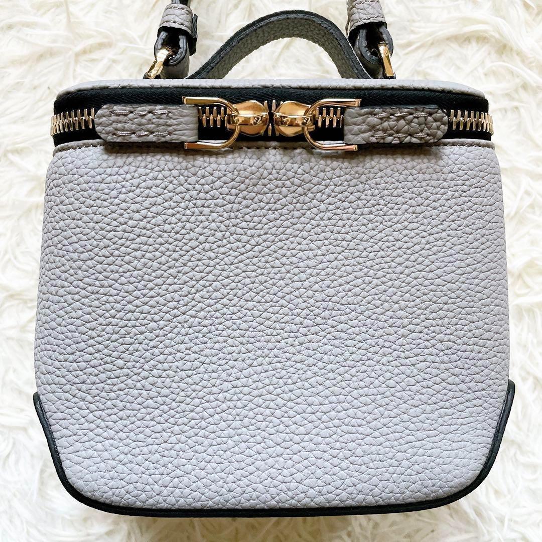 【極美品】エポイ　リツ　ミニバニティー ショルダーバッグ　2way　レザー