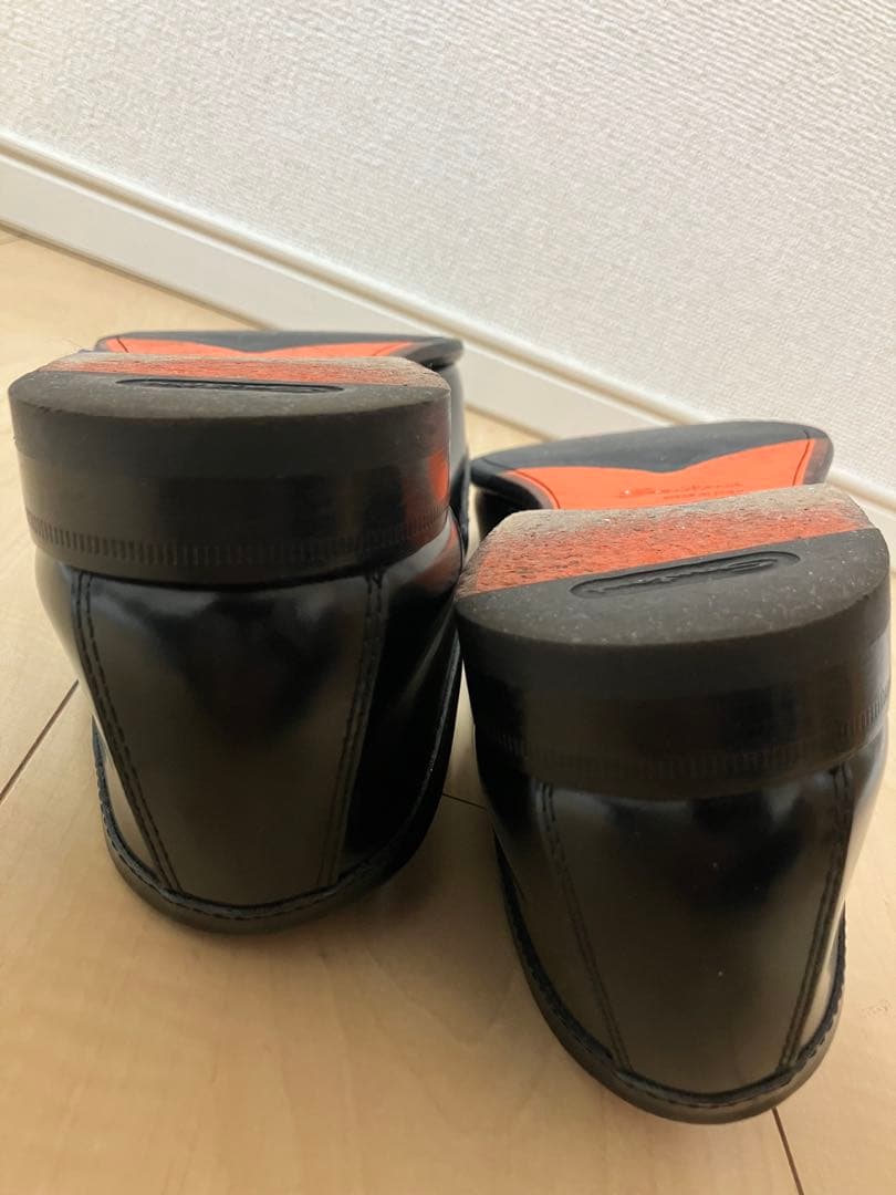 Santoni サントーニ ダブルモンクストラップ ローファー UK7 ブラック