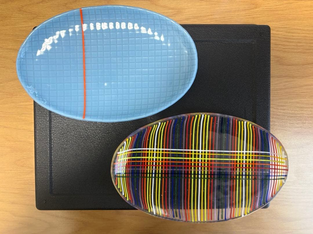 ※ toshi　田子美紀　ガラス　皿　2枚セット