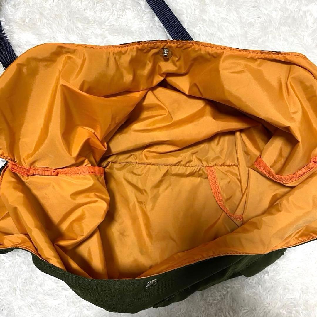 【美品】ポーター バガー GMS エコバッグ カーキ 現行 折り畳み 大容量