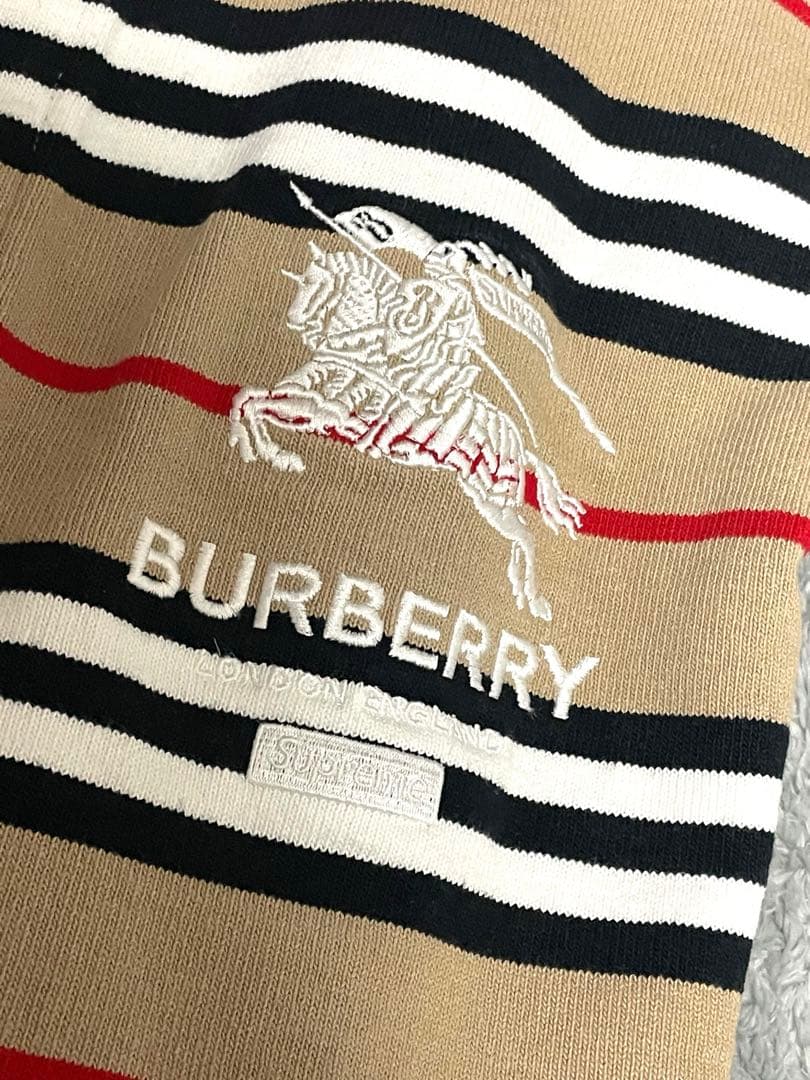 値下げ　BURBERRY supreme ラグビー　シャツ