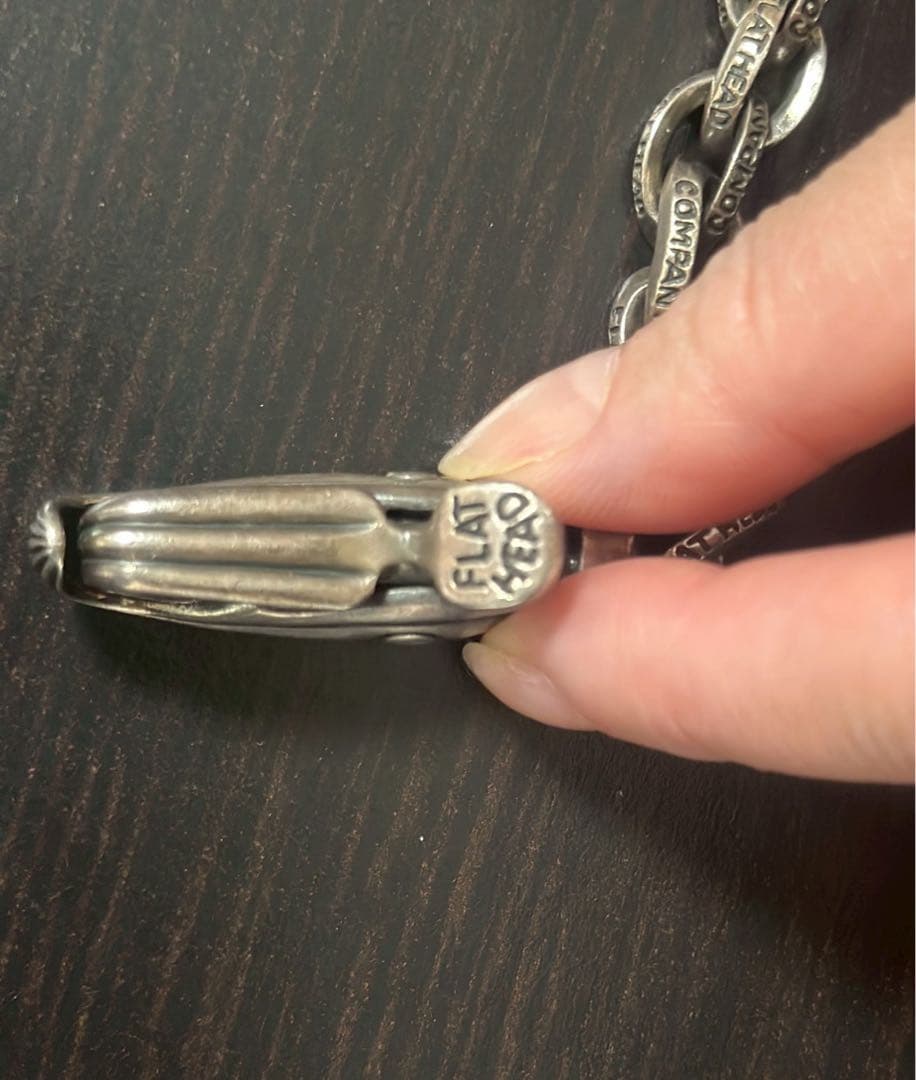 フラットヘッド ウォレットチェーン シルバー