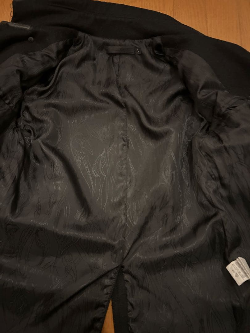 FUGA フーガ　顔料コーティングスウェットピーコート 黒　y2k 00s