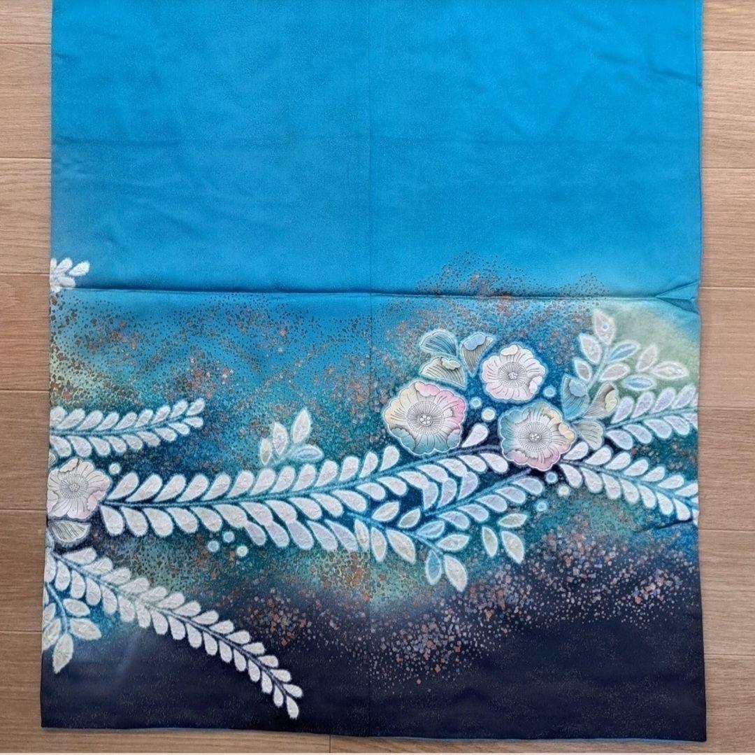 専用 長襦袢セット 正絹振袖 ブルーラメ入り金彩辻ヶ花 成人式 に最適