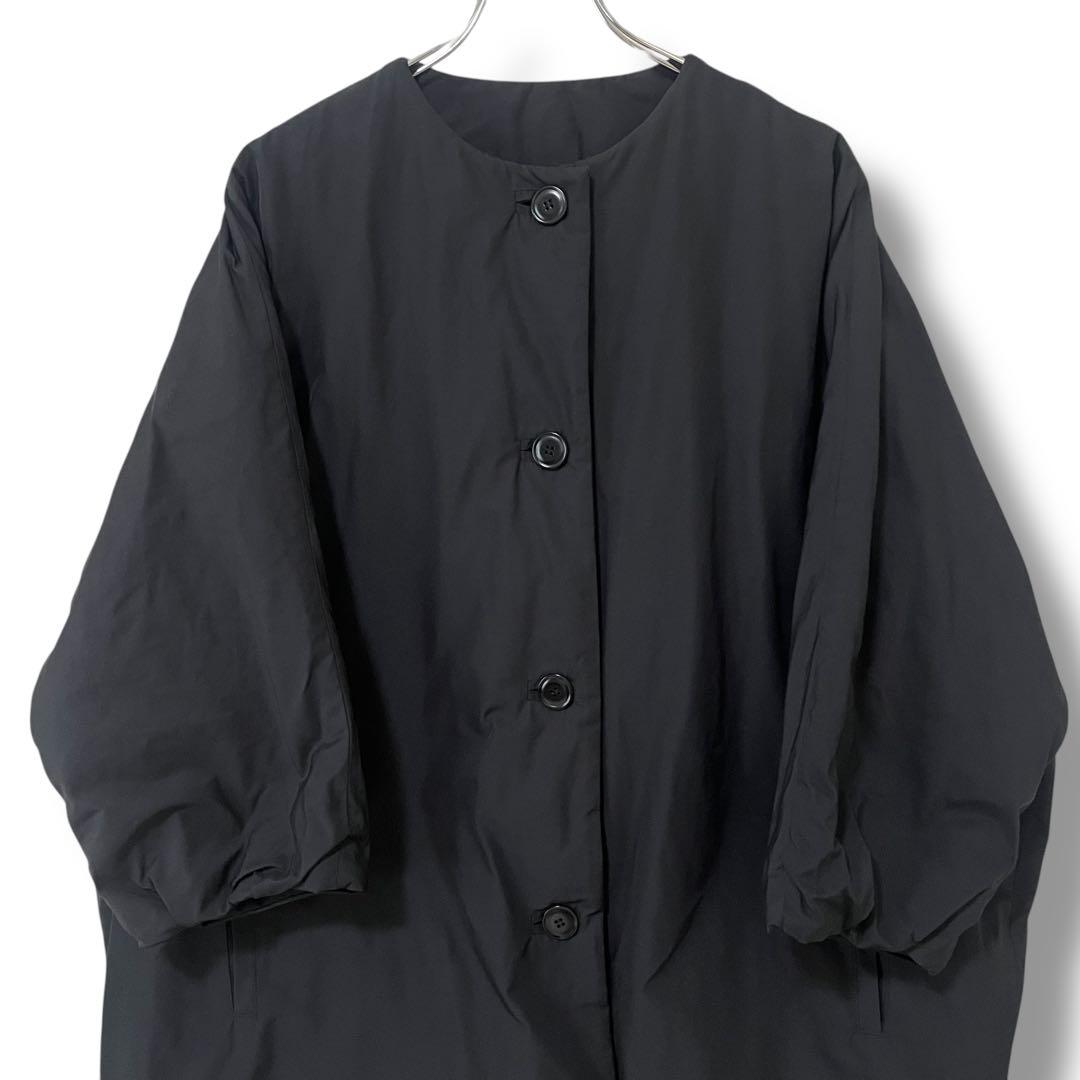 マックスマーラ ウィークエンド ブラック ノーカラー コート