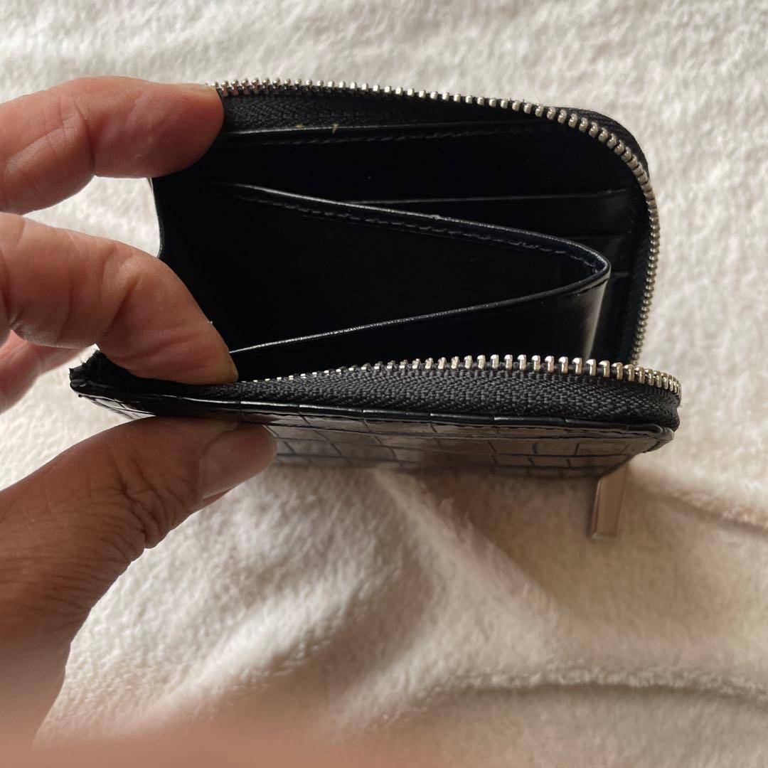 ナイルクロコダイルＬ字ファスナーハーフウォレット革芸人