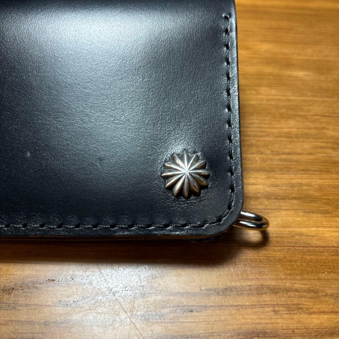 トラッカーウォレット クロムエクセル　コンチョ　シルバー925 ミドルウォレット