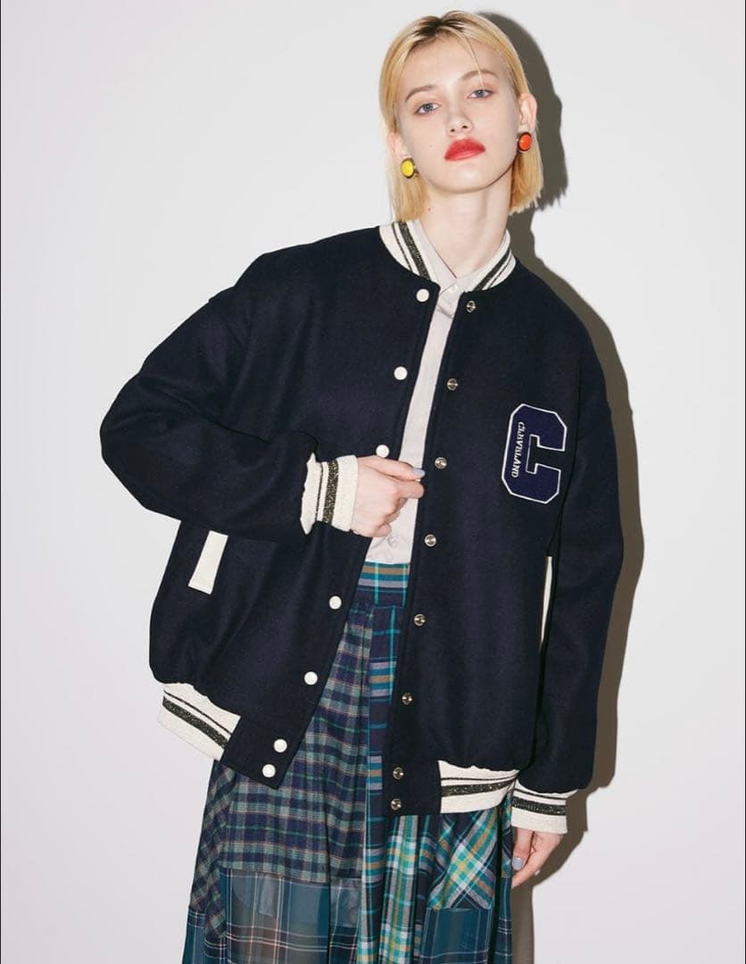 新品 COEL コエル Cワッペンスタジャン ブルゾン 36