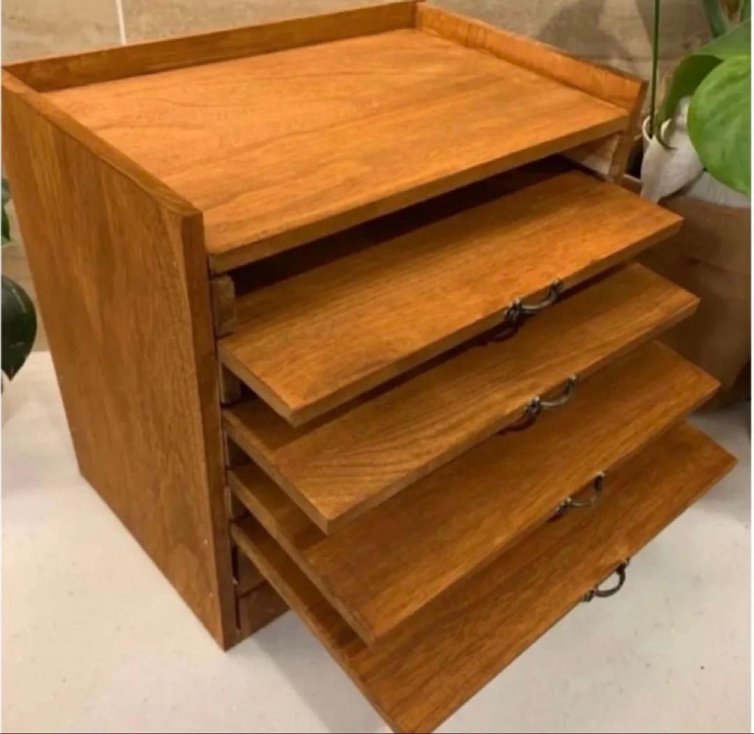 あ*ん様 アンティーク風　スライド式書類ボックス　ハンドメイド