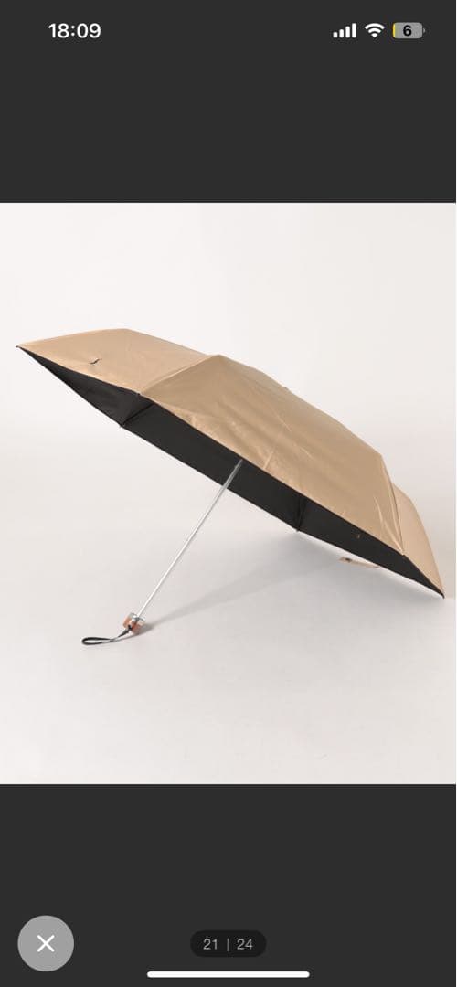 新品タグ付き　ポロ・ラルフローレン遮光 晴雨兼用折りたたみ日傘　ワンポイント刺繍