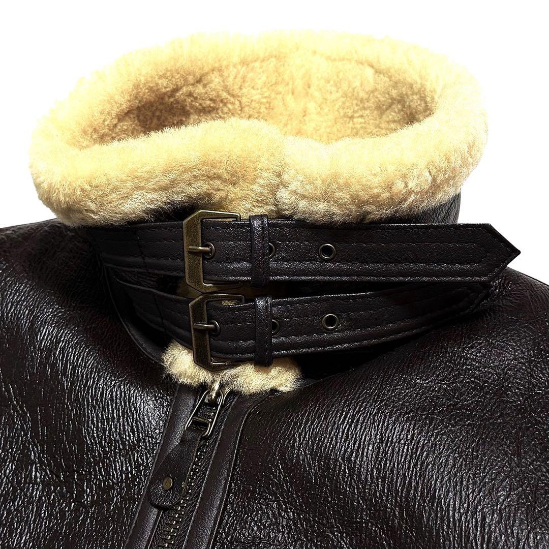 定価10万 フリーダム B-3 ムートン フライトジャケット 44 羊革