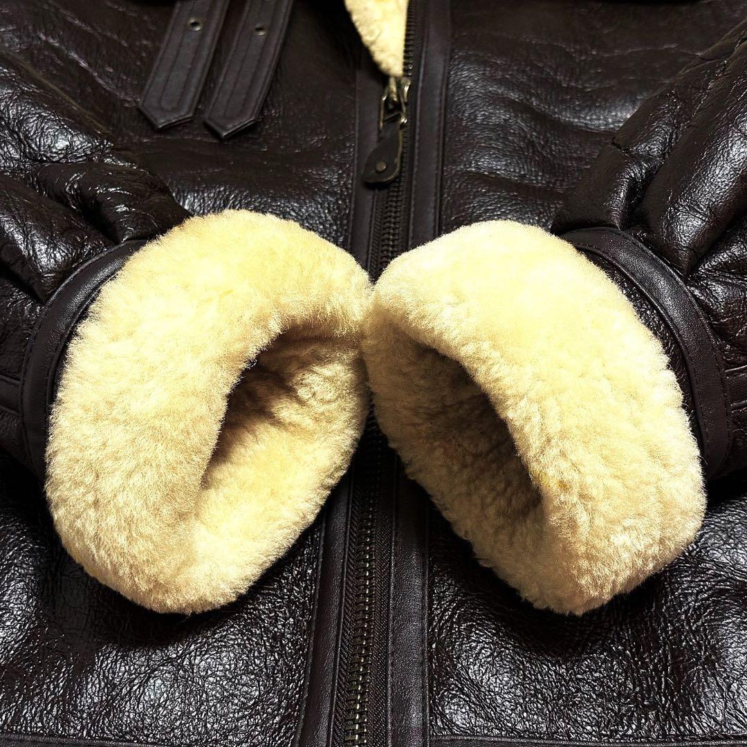 定価10万 フリーダム B-3 ムートン フライトジャケット 44 羊革