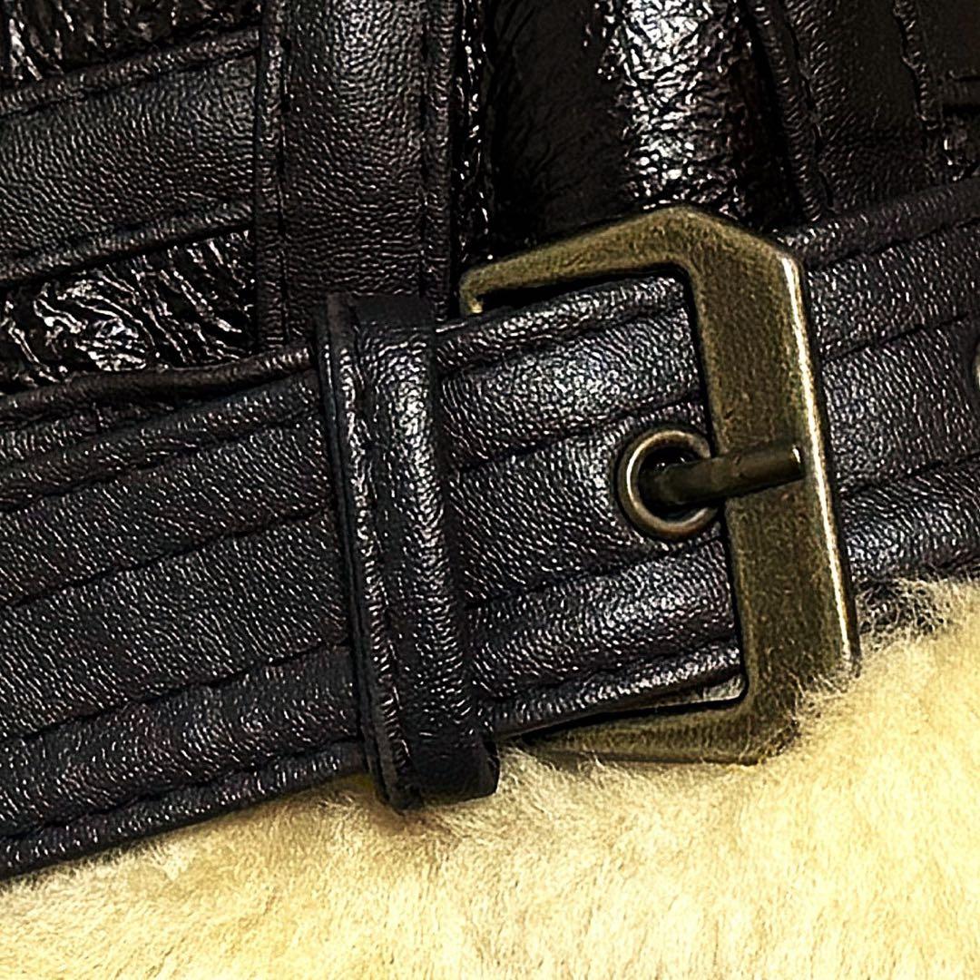 定価10万 フリーダム B-3 ムートン フライトジャケット 44 羊革