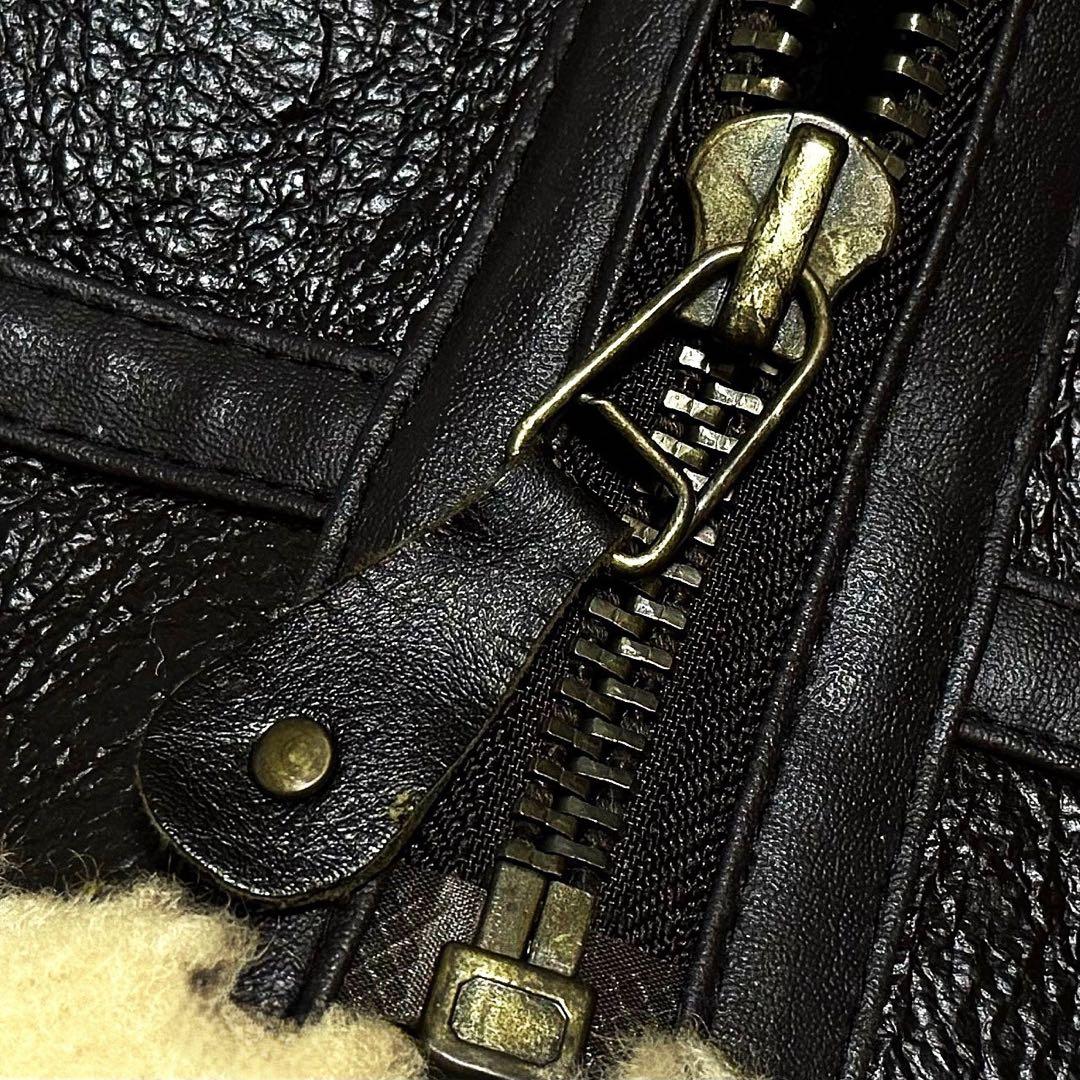 定価10万 フリーダム B-3 ムートン フライトジャケット 44 羊革