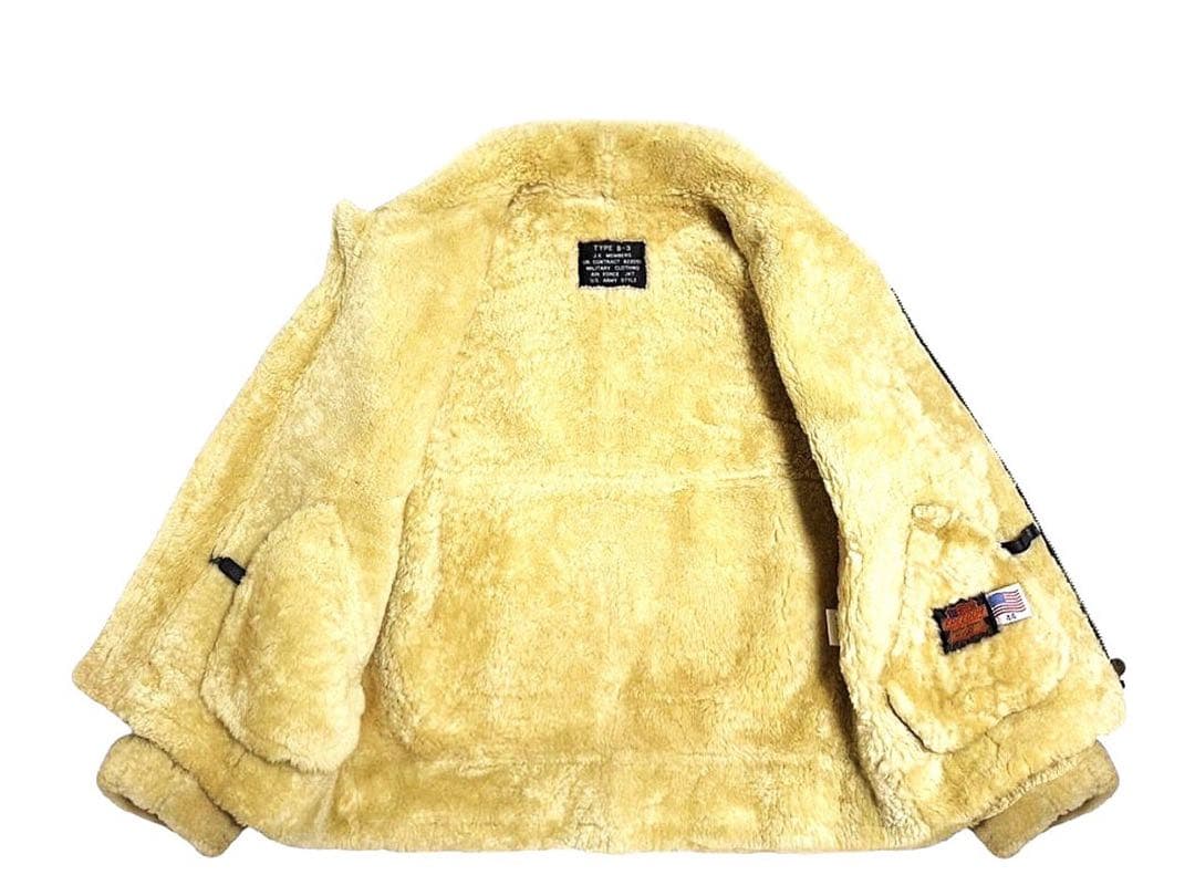 定価10万 フリーダム B-3 ムートン フライトジャケット 44 羊革