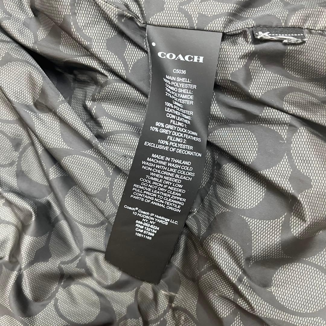 コーチ　COACH ダウンベスト　シグネチャー　Cロゴ　黒　ブラック　C5036