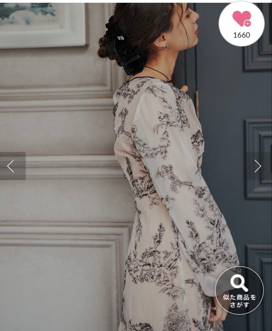 新品未使用　今季オケージョンドレス/結婚式embroidery organdy