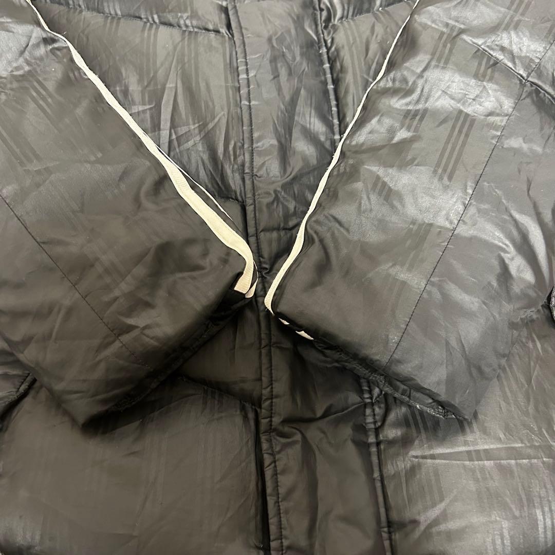 adidas ダウンコート XL Oサイズ ストライプ