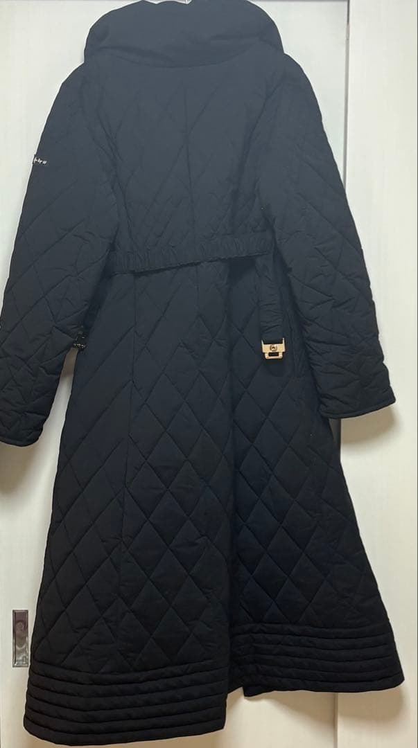 Madison Quilted Long Coat black Sサイズ