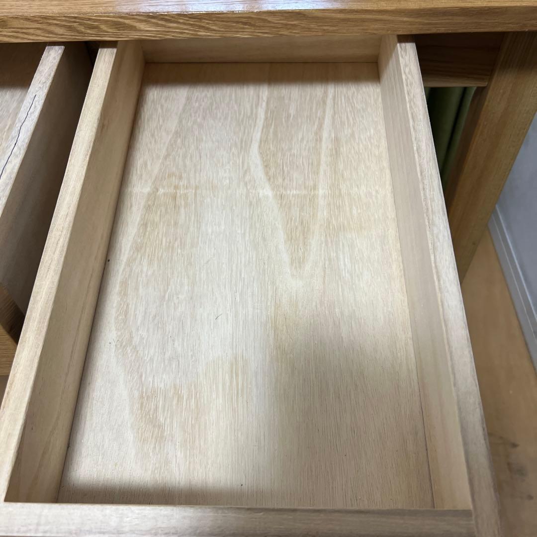 [組み立て必要ありません] 無印良品 木製デスク 引き出し付き