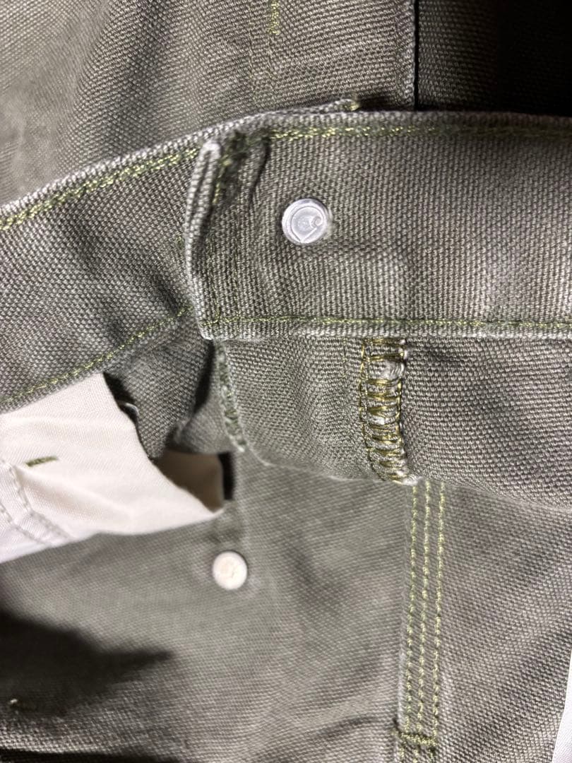 h*K様 Carharttダブルニー B136 MOS W34 L32　Lサイズ