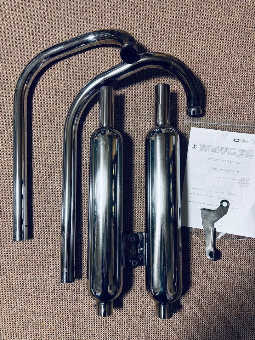 W650 アールズギア　ワイバンクラシックマフラー　車検対応