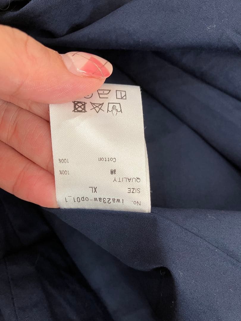 【JENNE 】ジェンヌオードリールックエアリーワンピース長袖ネイビーXL