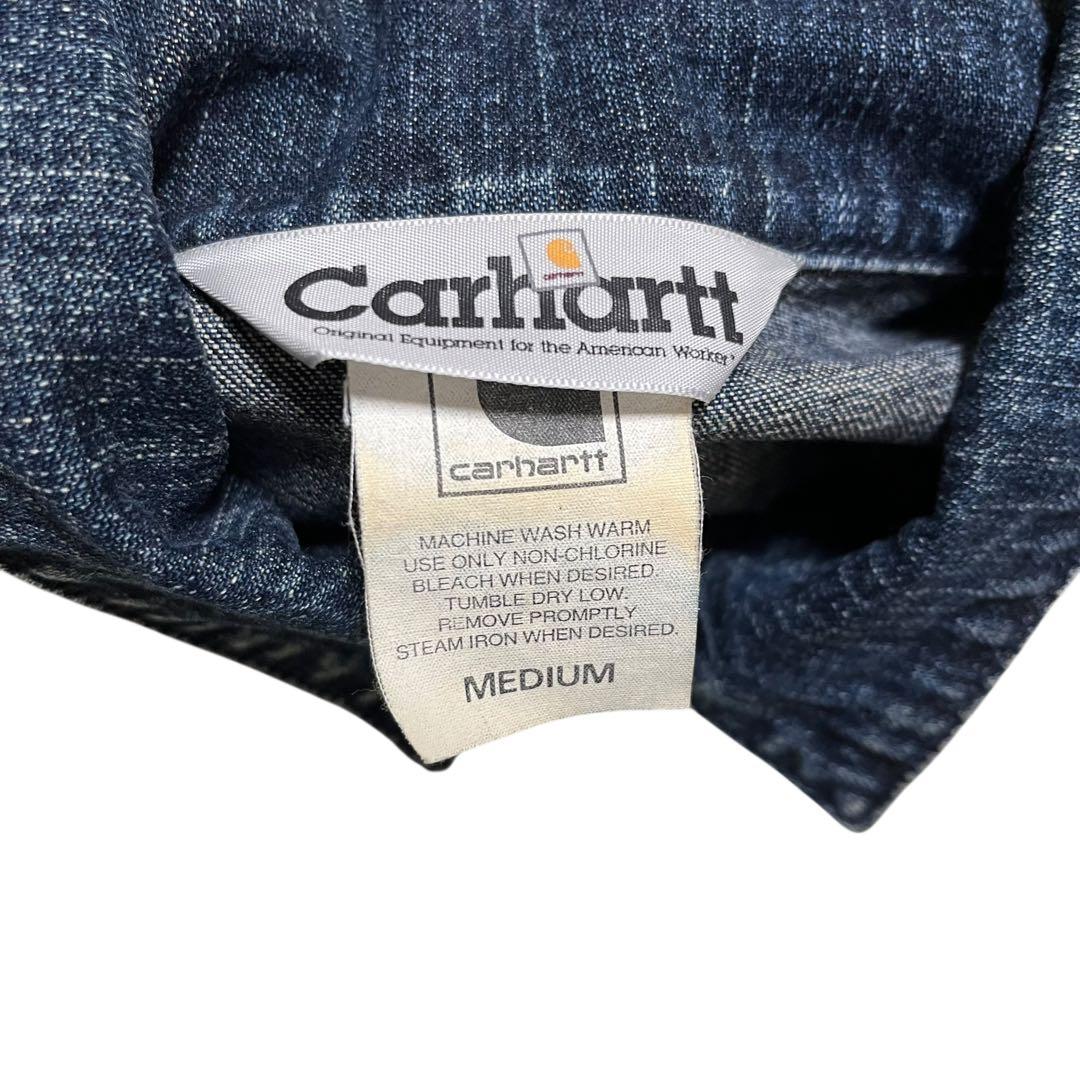 Carhartt カバーオール デニム M インディゴ 濃紺 ボタンロゴ