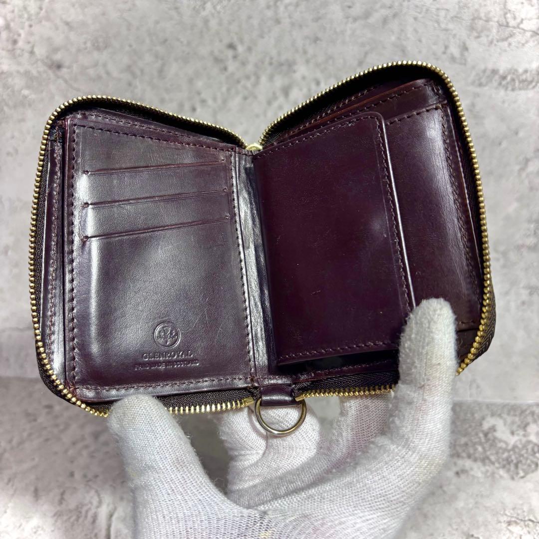 【markun！】グレンロイヤル ジップアラウンドスモールウォレット 茶