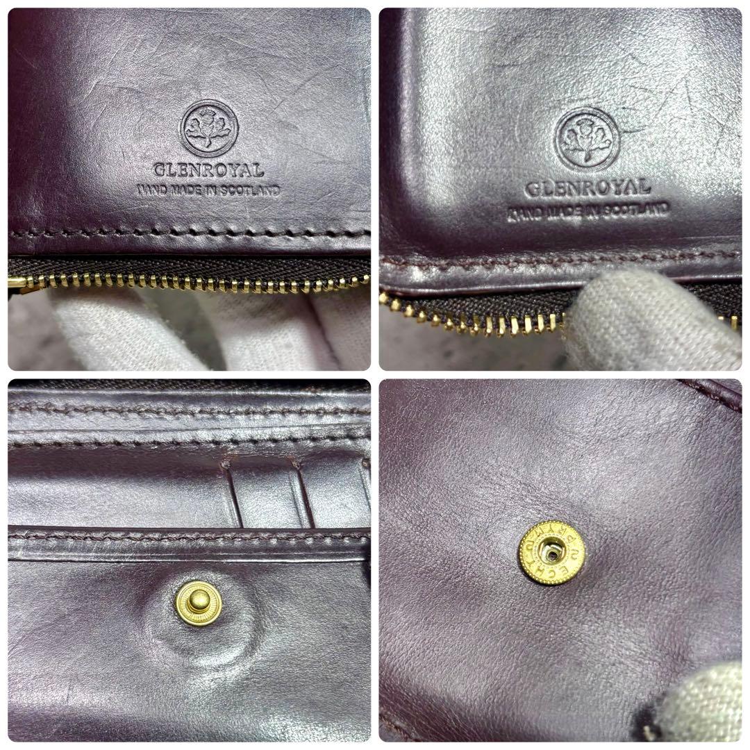 【markun！】グレンロイヤル ジップアラウンドスモールウォレット 茶