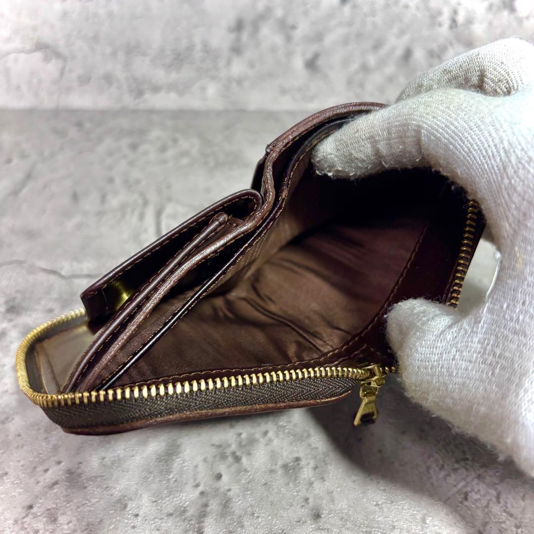 【markun！】グレンロイヤル ジップアラウンドスモールウォレット 茶