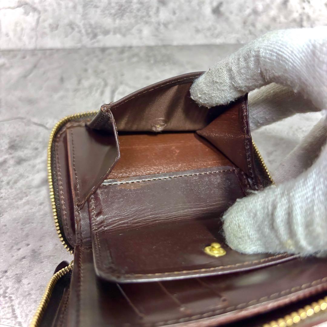 【markun！】グレンロイヤル ジップアラウンドスモールウォレット 茶