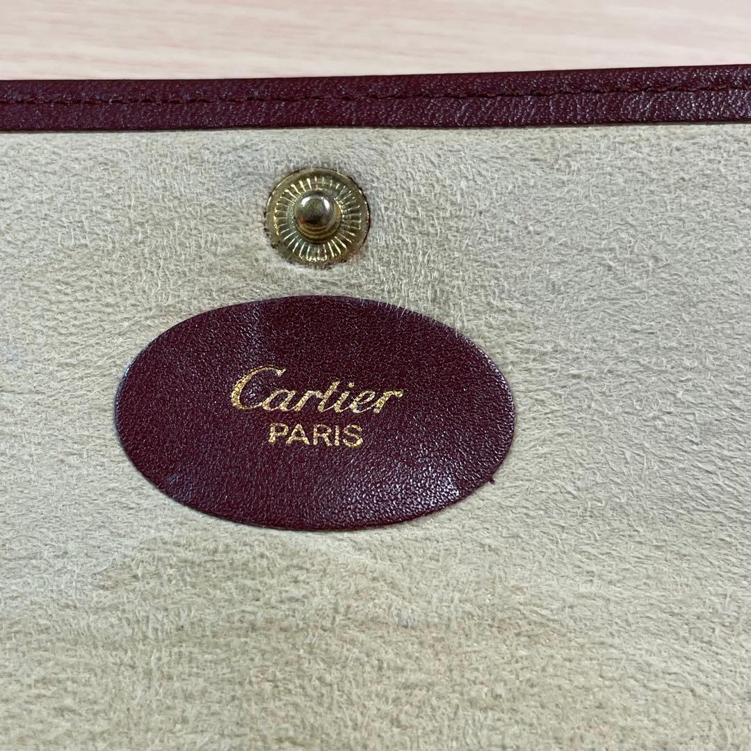 稀少【新品】Cartier カルティエ マストライン 眼鏡ケース レザーボルドー