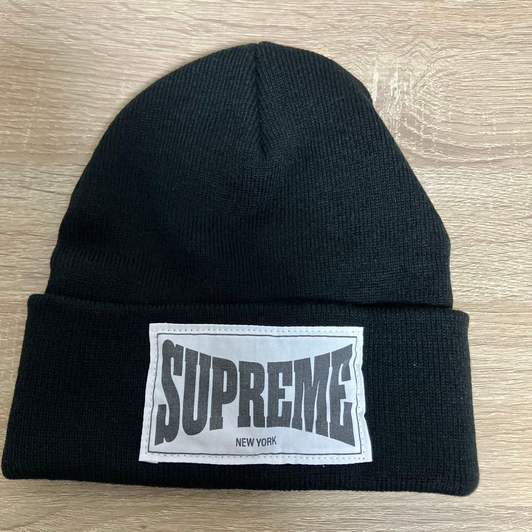 SUPREME ニット帽 黒
