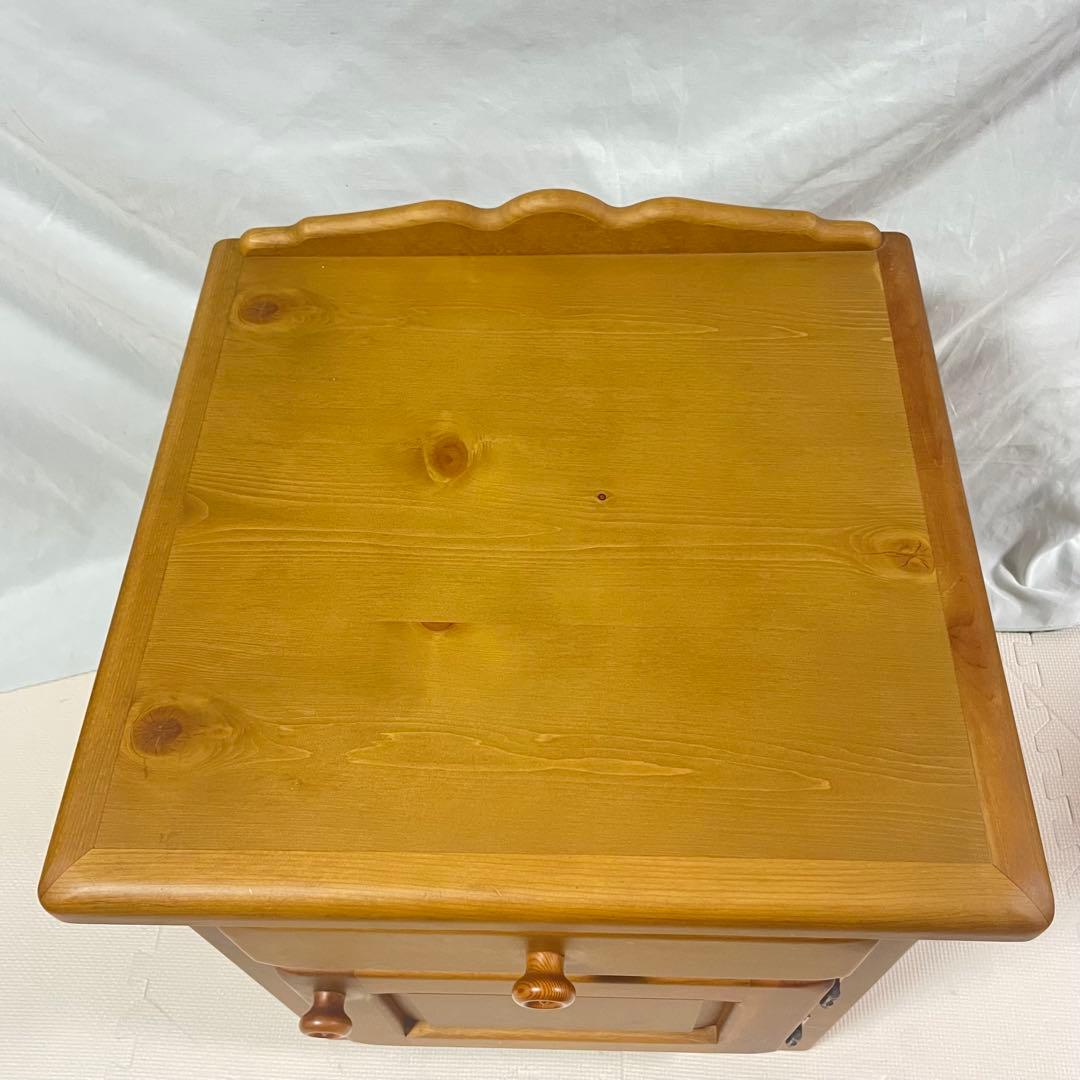 ◯PROVENCE プロヴァンス 木製サイドテーブル 引き出し付き